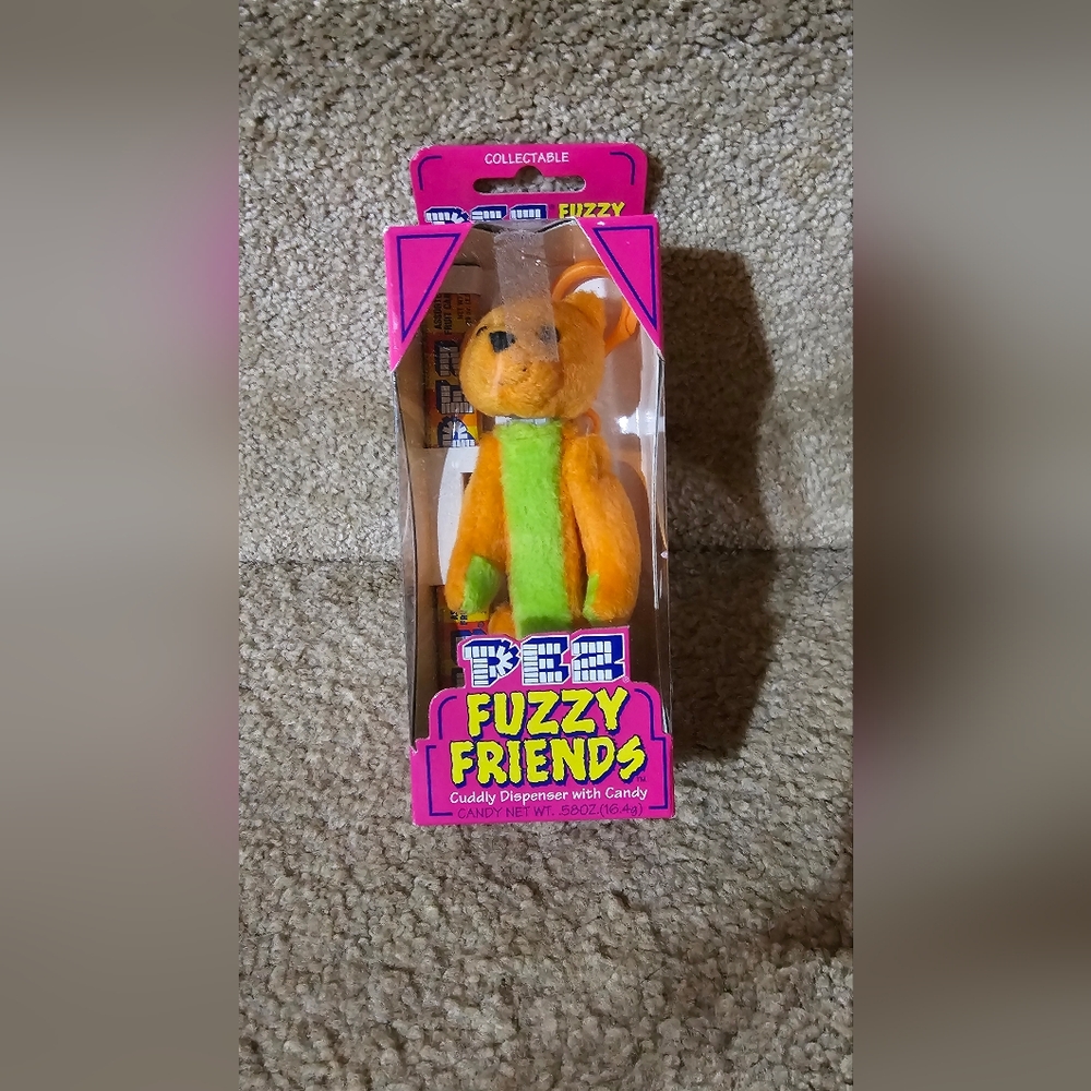 Fuzzy Friends Orange and Green PEZ Dispenser